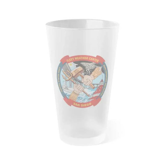 Fleet Weather Center San Diego (U.S. Navy) Frosted Pint Glass 16oz Default Title - Go Mug Yourself