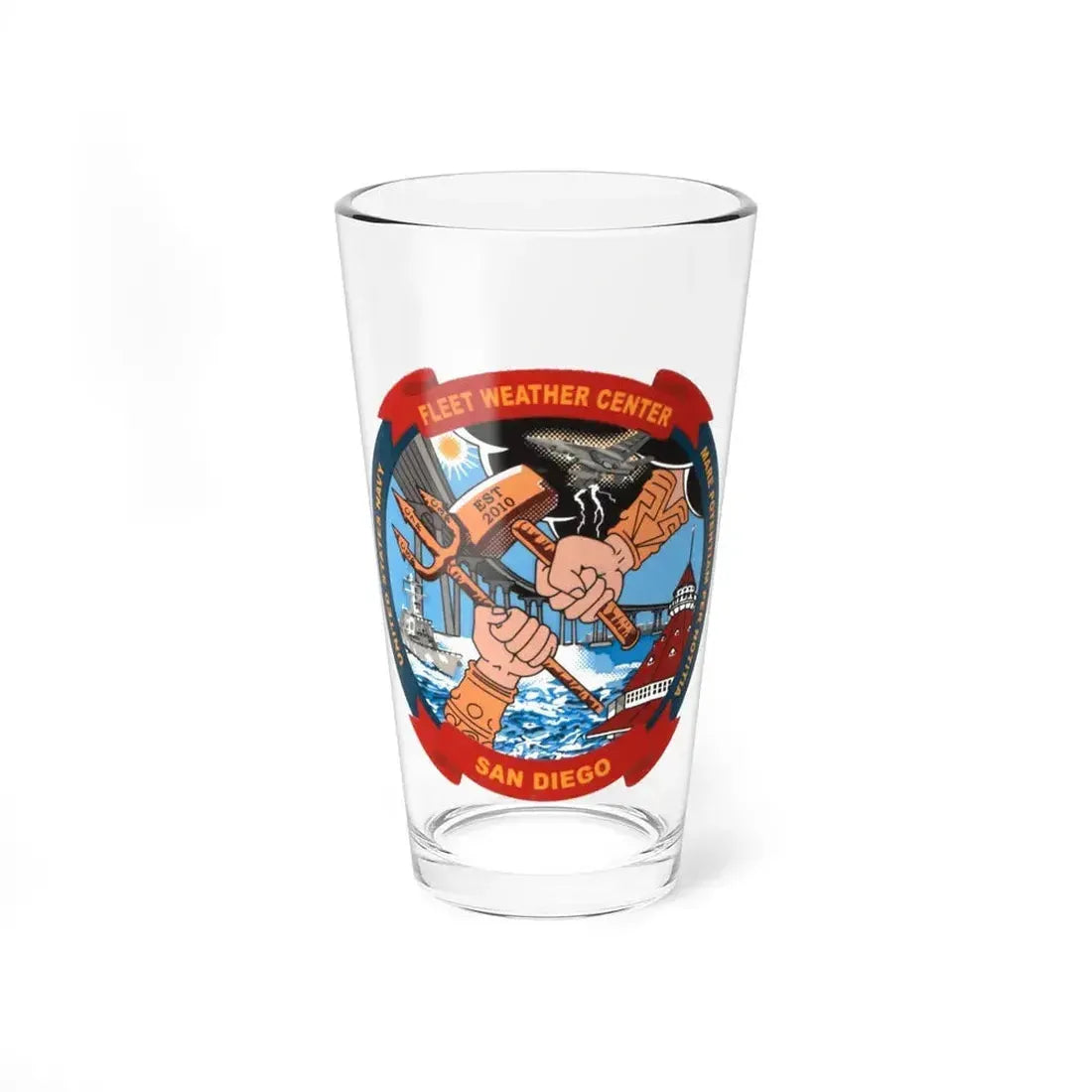 Fleet Weather Center San Diego (U.S. Navy) Pint Glass 16oz - Go Mug Yourself