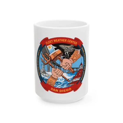 Fleet Weather Center San Diego (U.S. Navy) White Coffee Mug 15oz - Go Mug Yourself