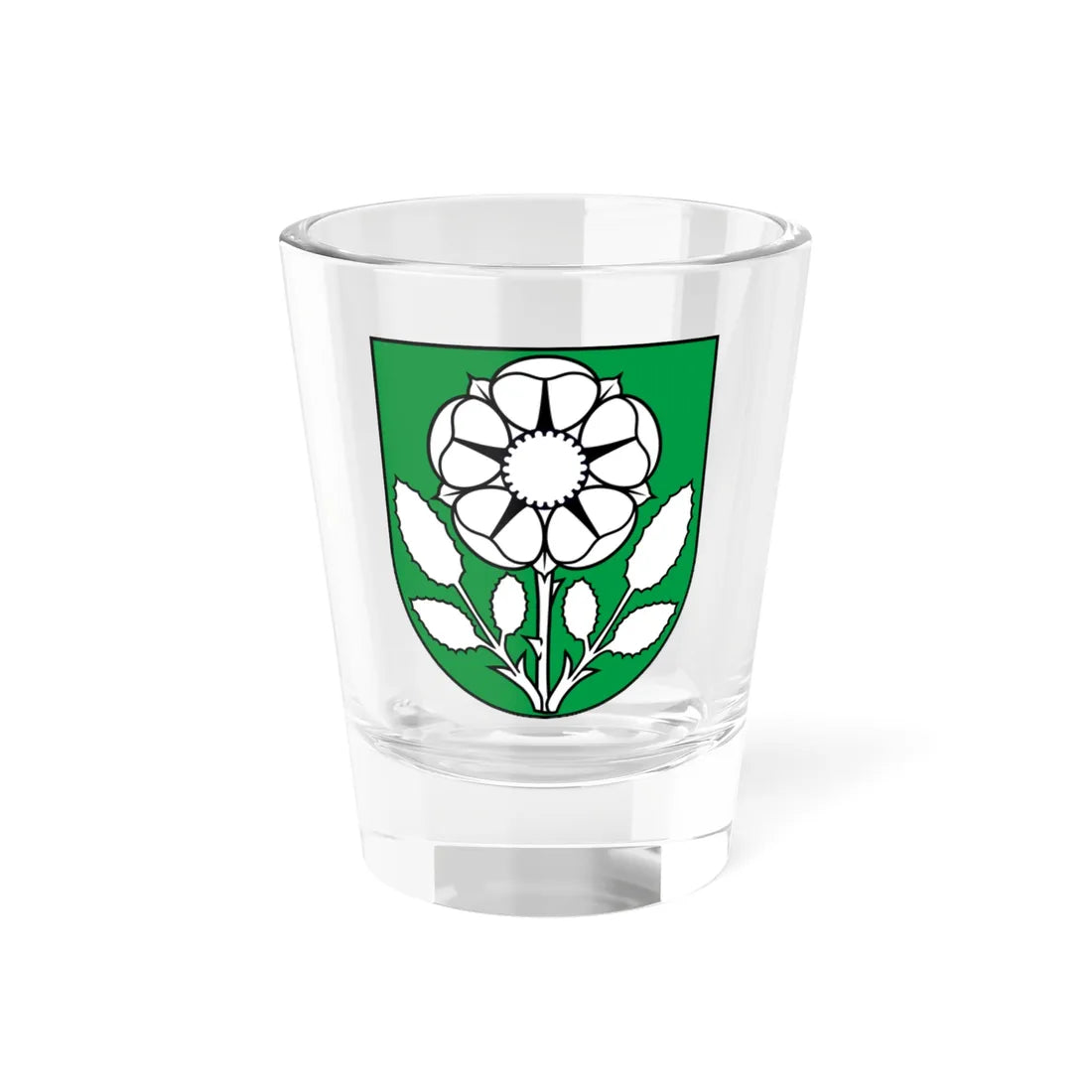 Flüelen-coat of arms (Switzerland) (Coat of Arms) Shot Glass 1.5oz 1.5oz - Go Mug Yourself