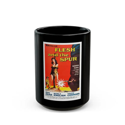 FLESH AND THE SPUR 1956 Movie Poster - Black Coffee Mug 15oz - Go Mug Yourself