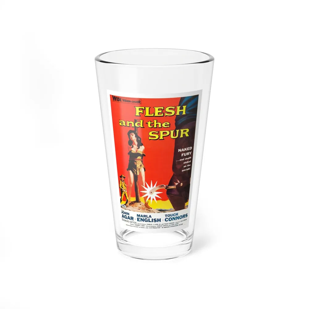 FLESH AND THE SPUR 1956 Movie Poster - Pint Glass 16oz-16oz-Go Mug Yourself