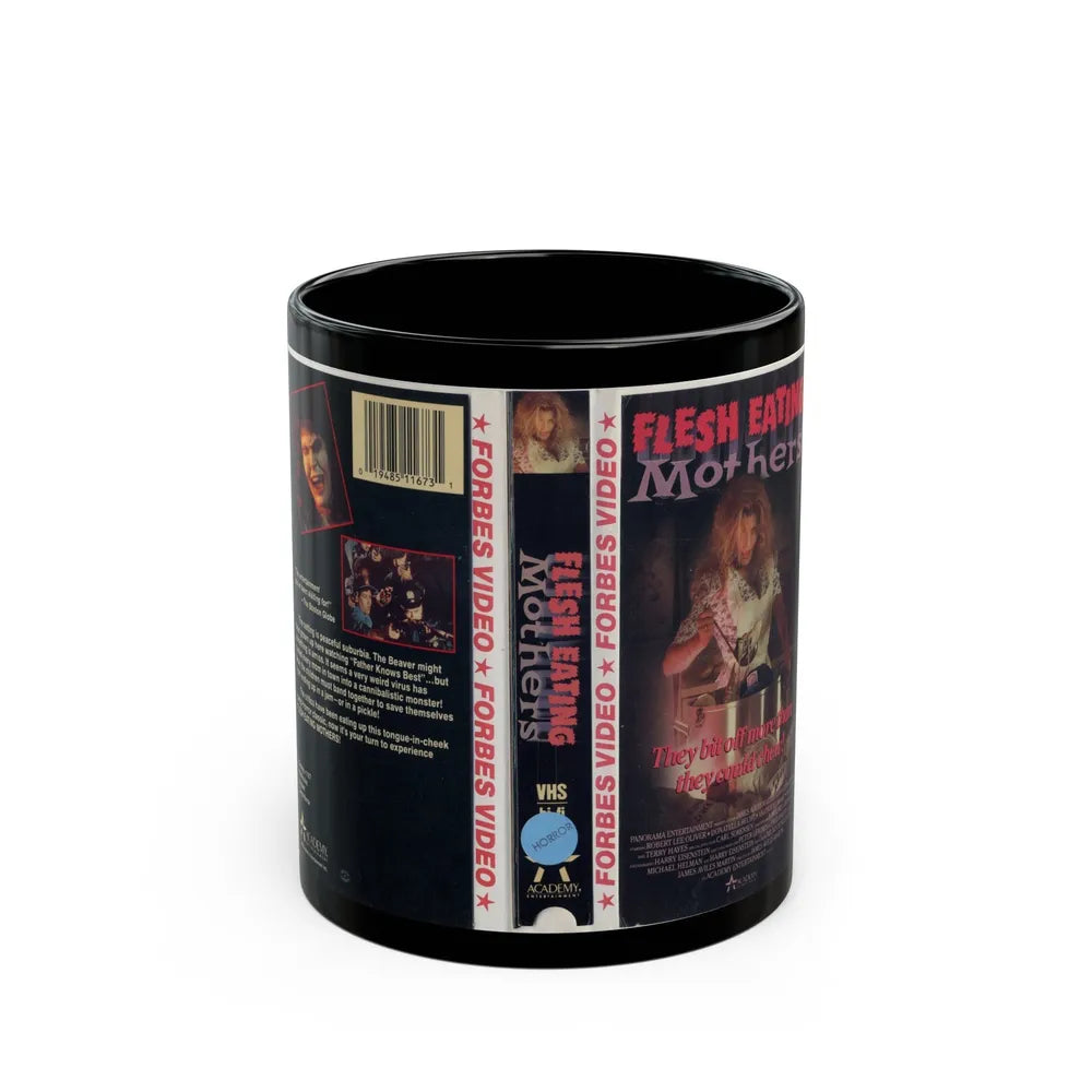 FLESH EATING MOTHERS (VHS COVER) - Black Coffee Mug-11oz-Go Mug Yourself