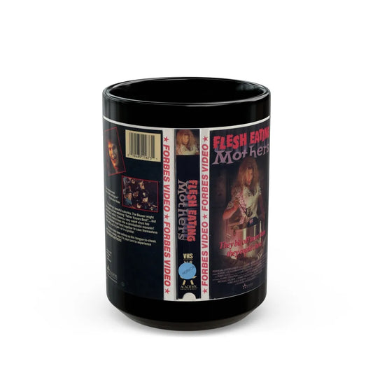 FLESH EATING MOTHERS (VHS COVER) - Black Coffee Mug-15oz-Go Mug Yourself