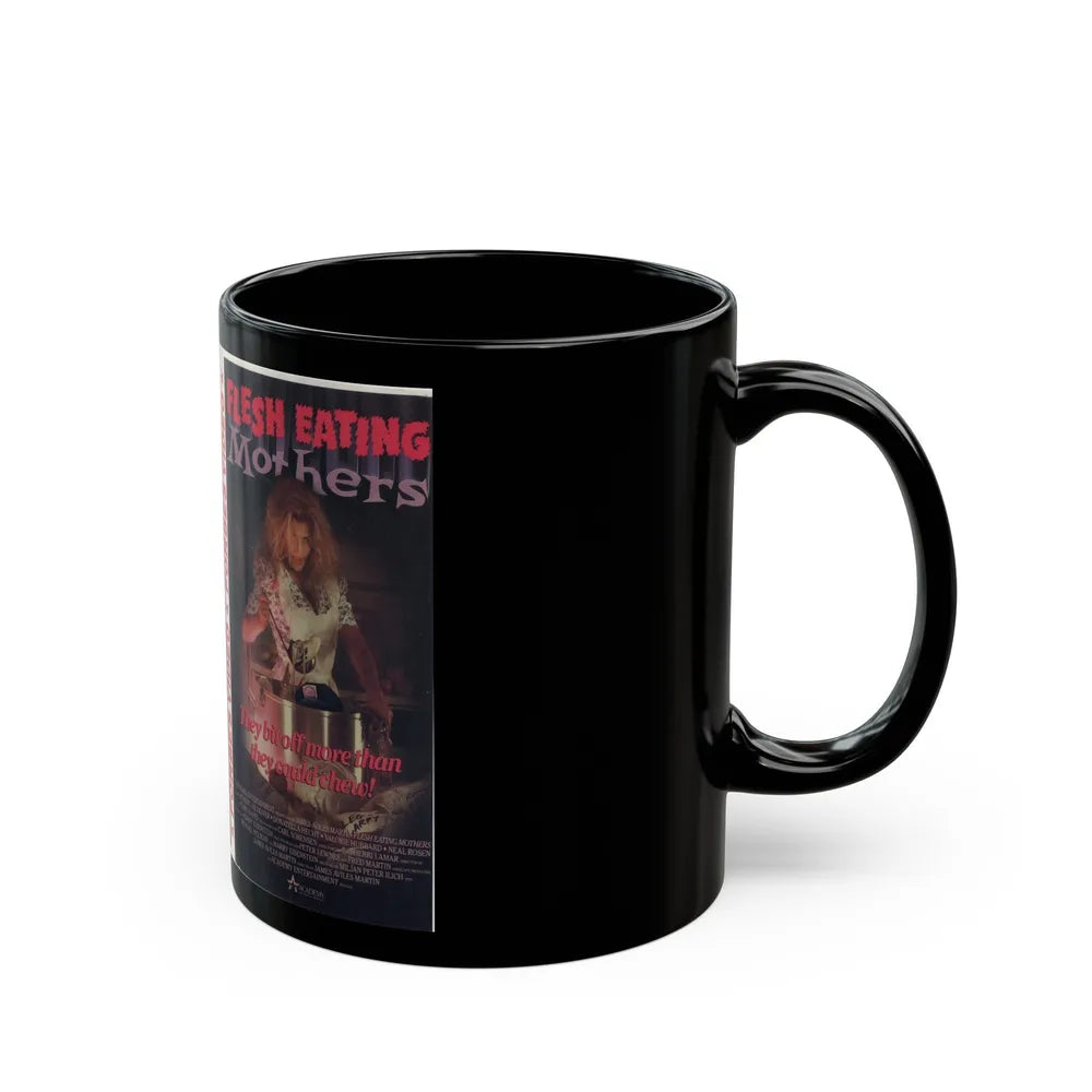 FLESH EATING MOTHERS (VHS COVER) - Black Coffee Mug-Go Mug Yourself