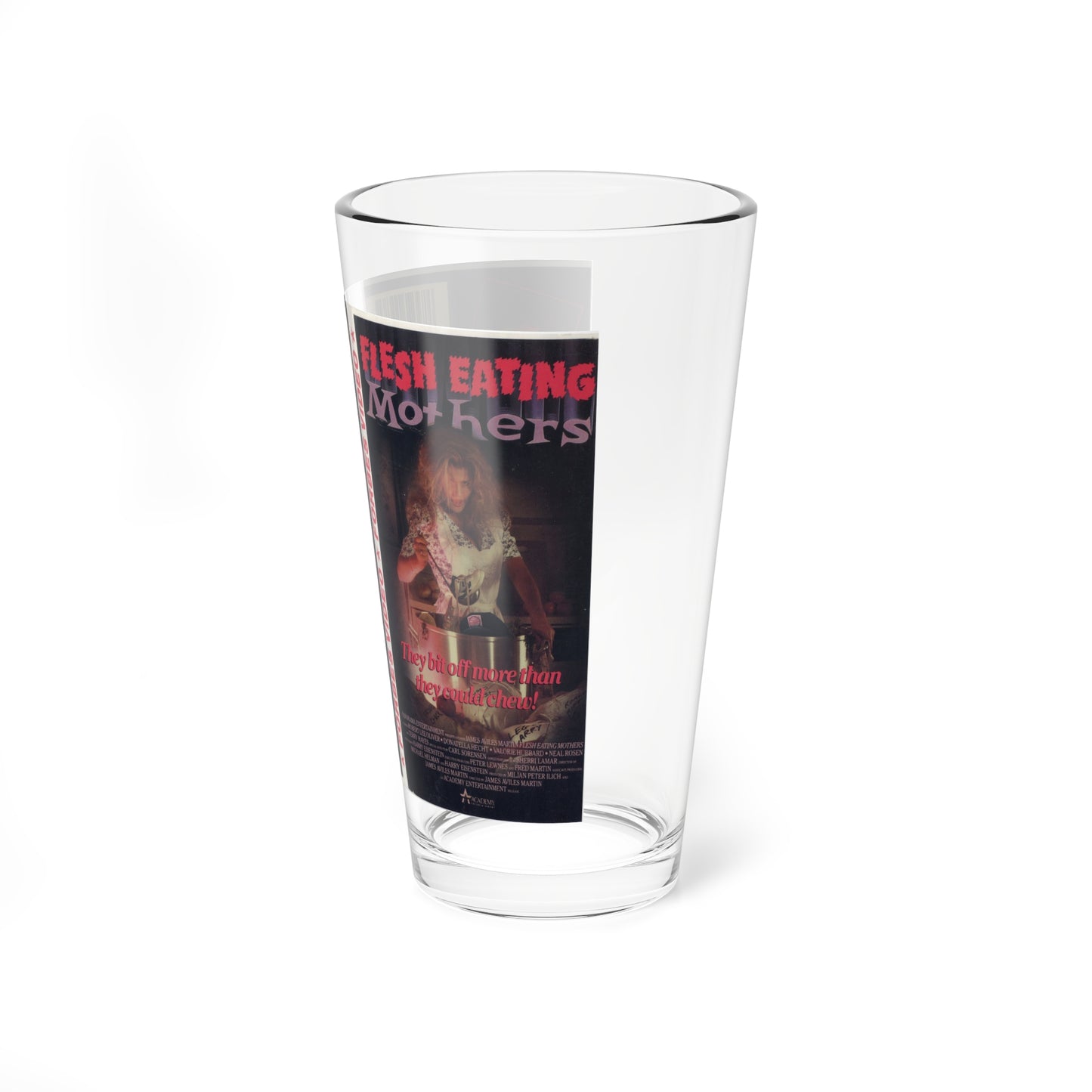 FLESH EATING MOTHERS (VHS COVER) Pint Glass 16oz-Go Mug Yourself