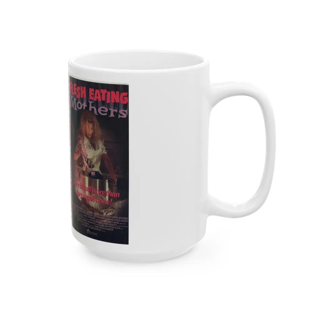 FLESH EATING MOTHERS (VHS COVER) - White Coffee Mug-Go Mug Yourself