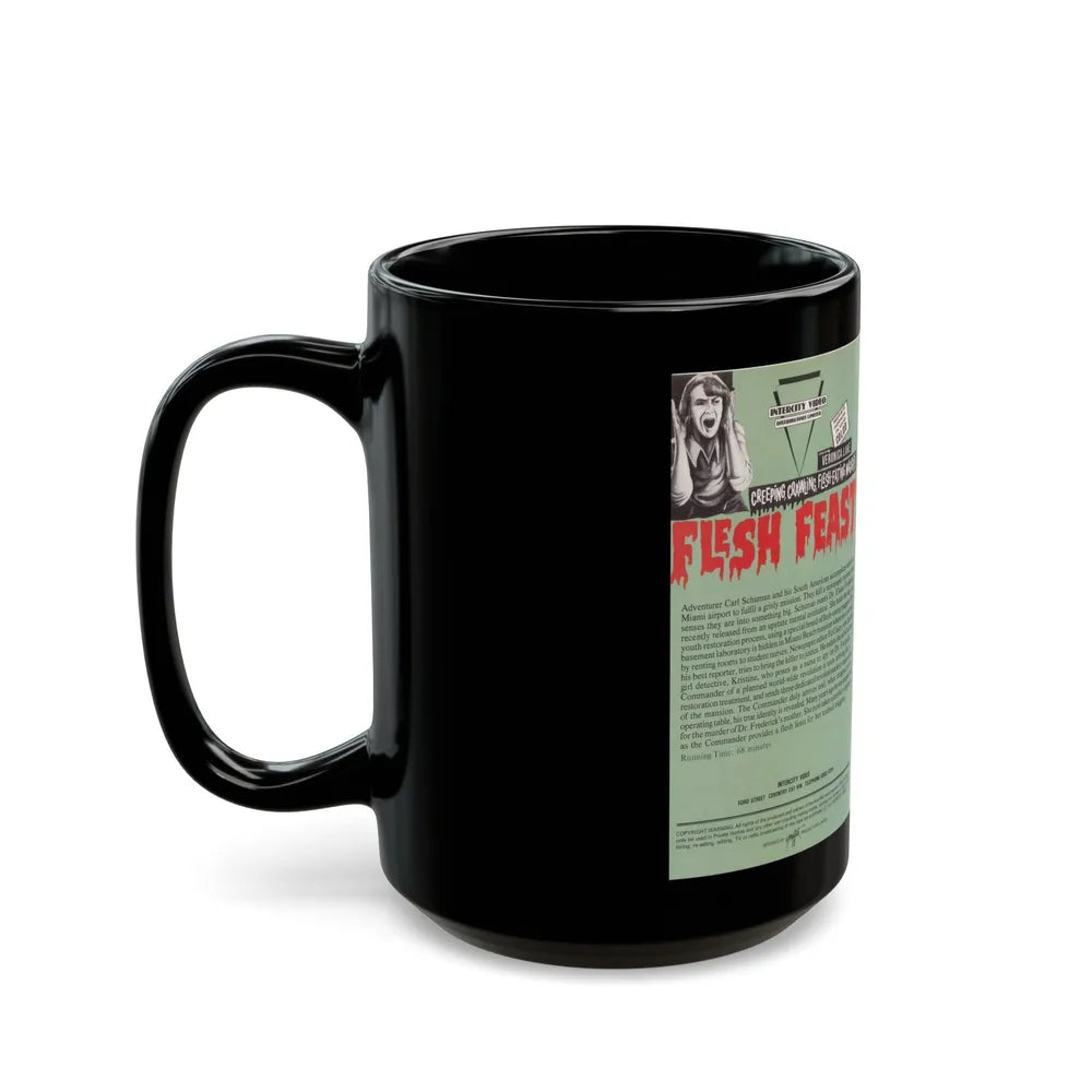 FLESH FEAST (VHS COVER) - Black Coffee Mug-Go Mug Yourself