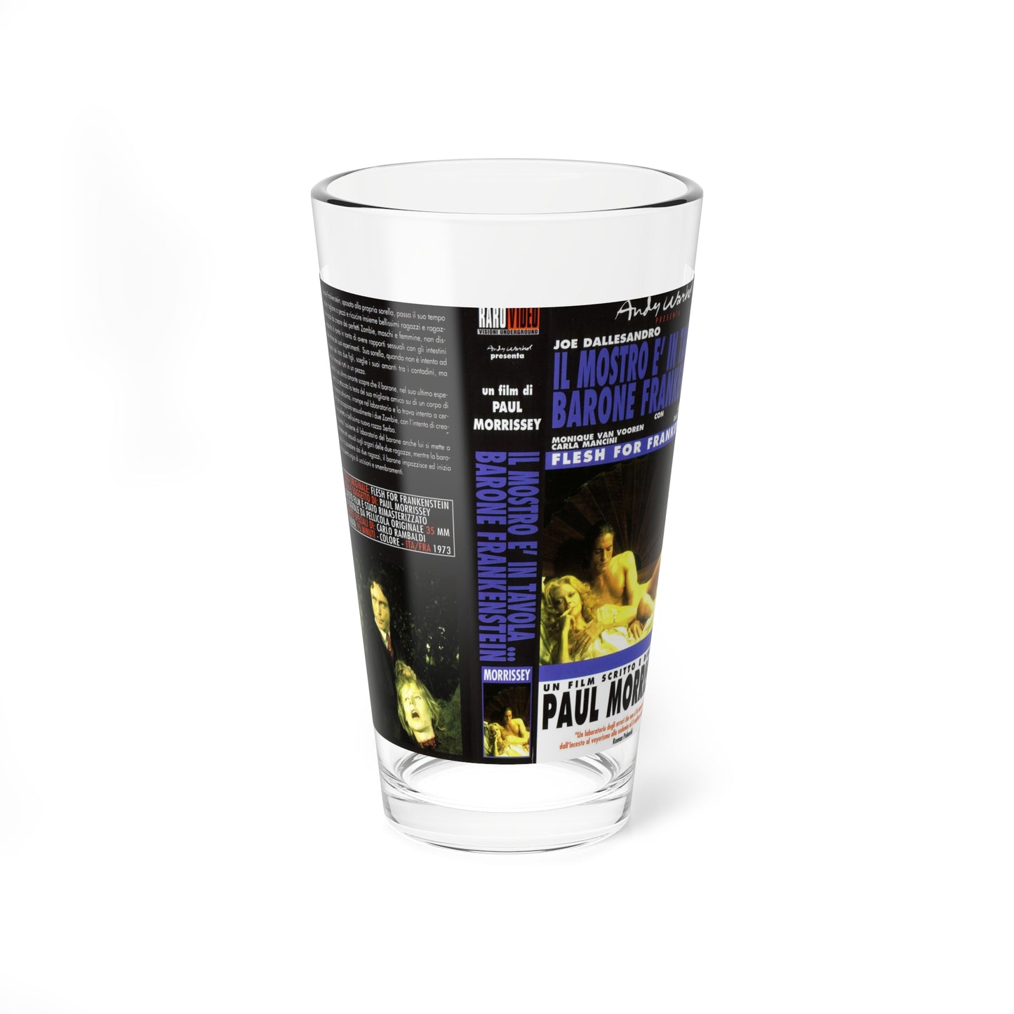 FLESH FOR FRANKENSTEIN (VHS COVER) Pint Glass 16oz-16oz-Go Mug Yourself