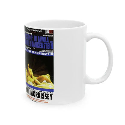 FLESH FOR FRANKENSTEIN (VHS COVER) - White Coffee Mug - Go Mug Yourself