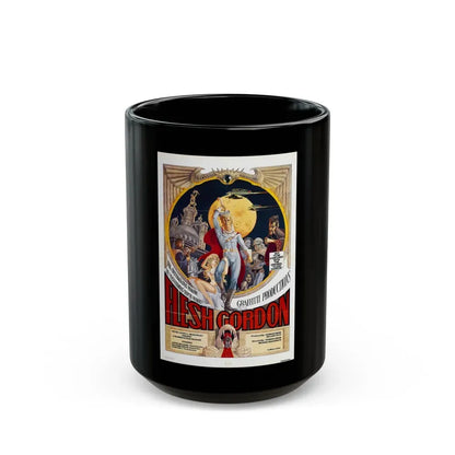 FLESH GORDON 1974 Movie Poster - Black Coffee Mug 15oz - Go Mug Yourself