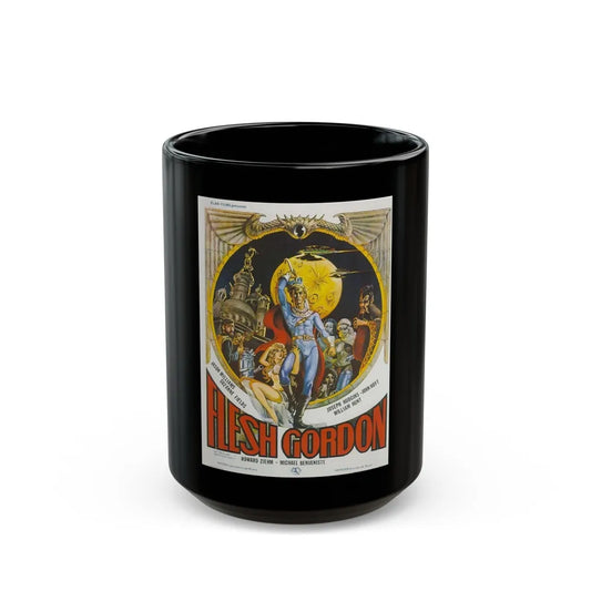 FLESH GORDON (2) 1974 Movie Poster - Black Coffee Mug-15oz-Go Mug Yourself