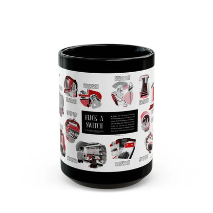 Flick a Switch, Woman's Home Companion, January 1948 - Black Coffee Mug 15oz - Go Mug Yourself