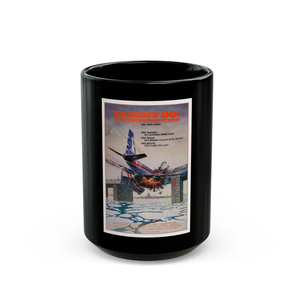 FLIGHT 90 1984 Movie Poster - Black Coffee Mug-15oz-Go Mug Yourself