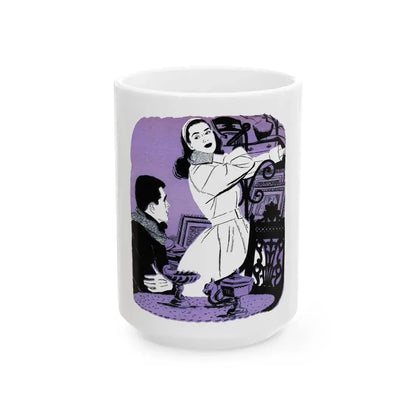 Flight To Beauty (2), Redbook, November, 1955 - White Coffee Mug 15oz - Go Mug Yourself