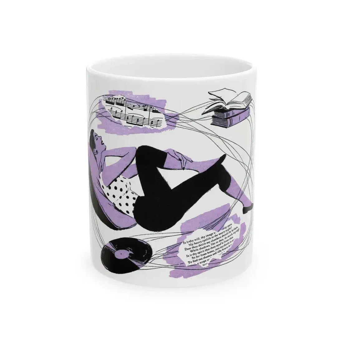 Flight To Beauty (3), Redbook, November 1955 - White Coffee Mug 11oz - Go Mug Yourself