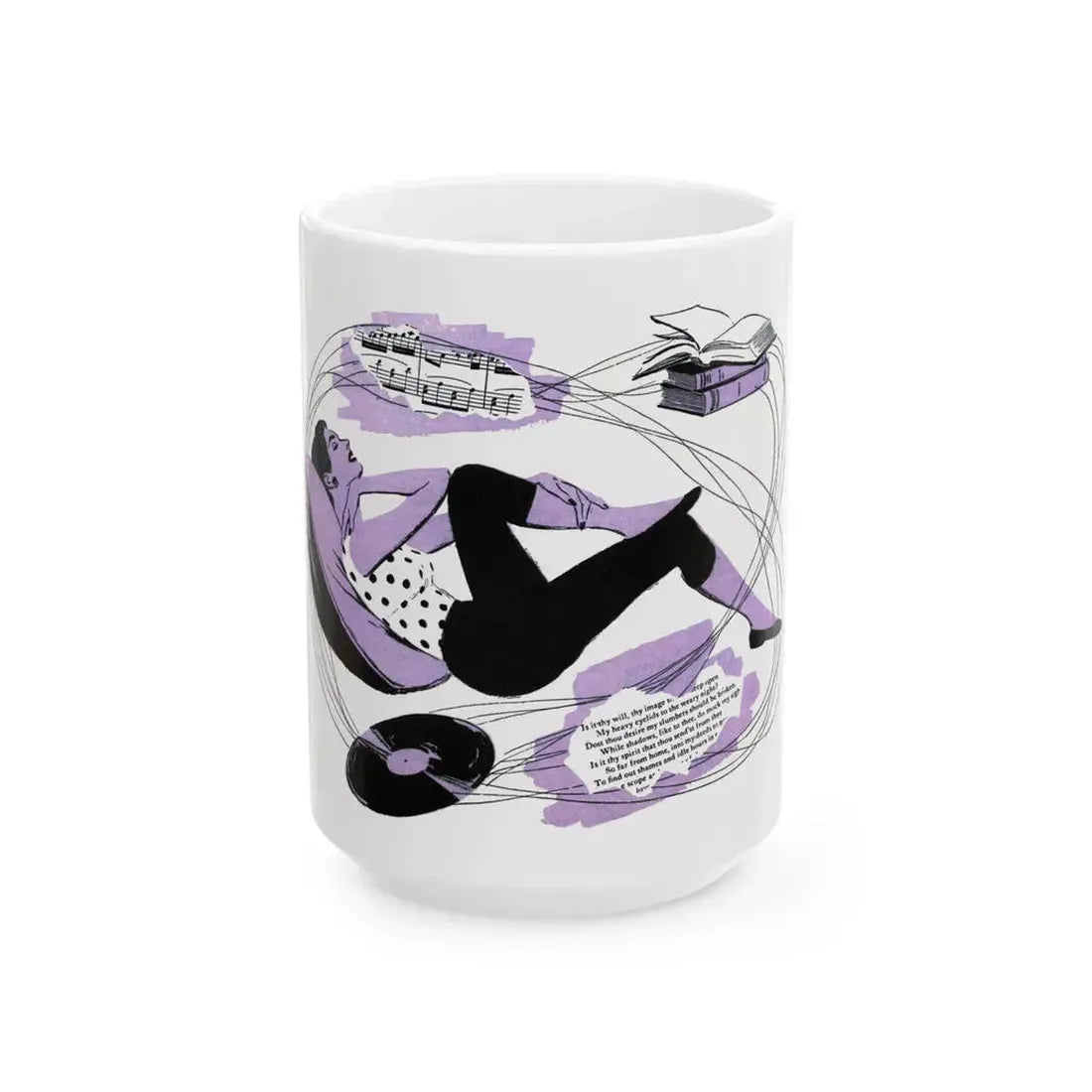Flight To Beauty (3), Redbook, November 1955 - White Coffee Mug 15oz - Go Mug Yourself