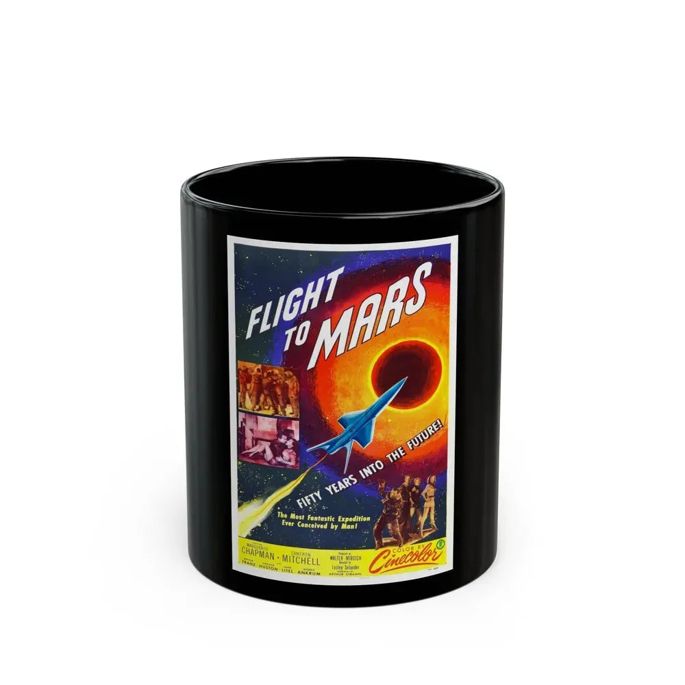 FLIGHT TO MARS 1951 Movie Poster - Black Coffee Mug 11oz - Go Mug Yourself