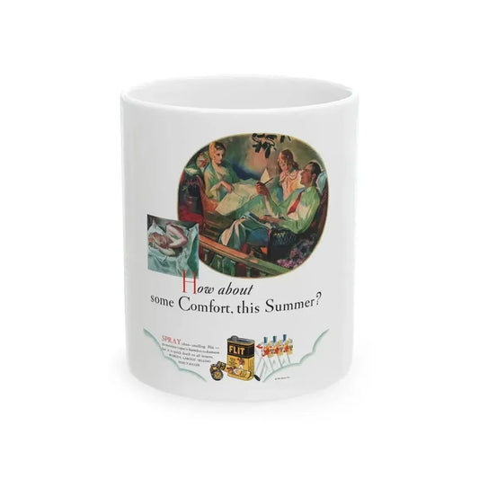Flit ad, McCall's, August 1930 - White Coffee Mug 11oz - Go Mug Yourself