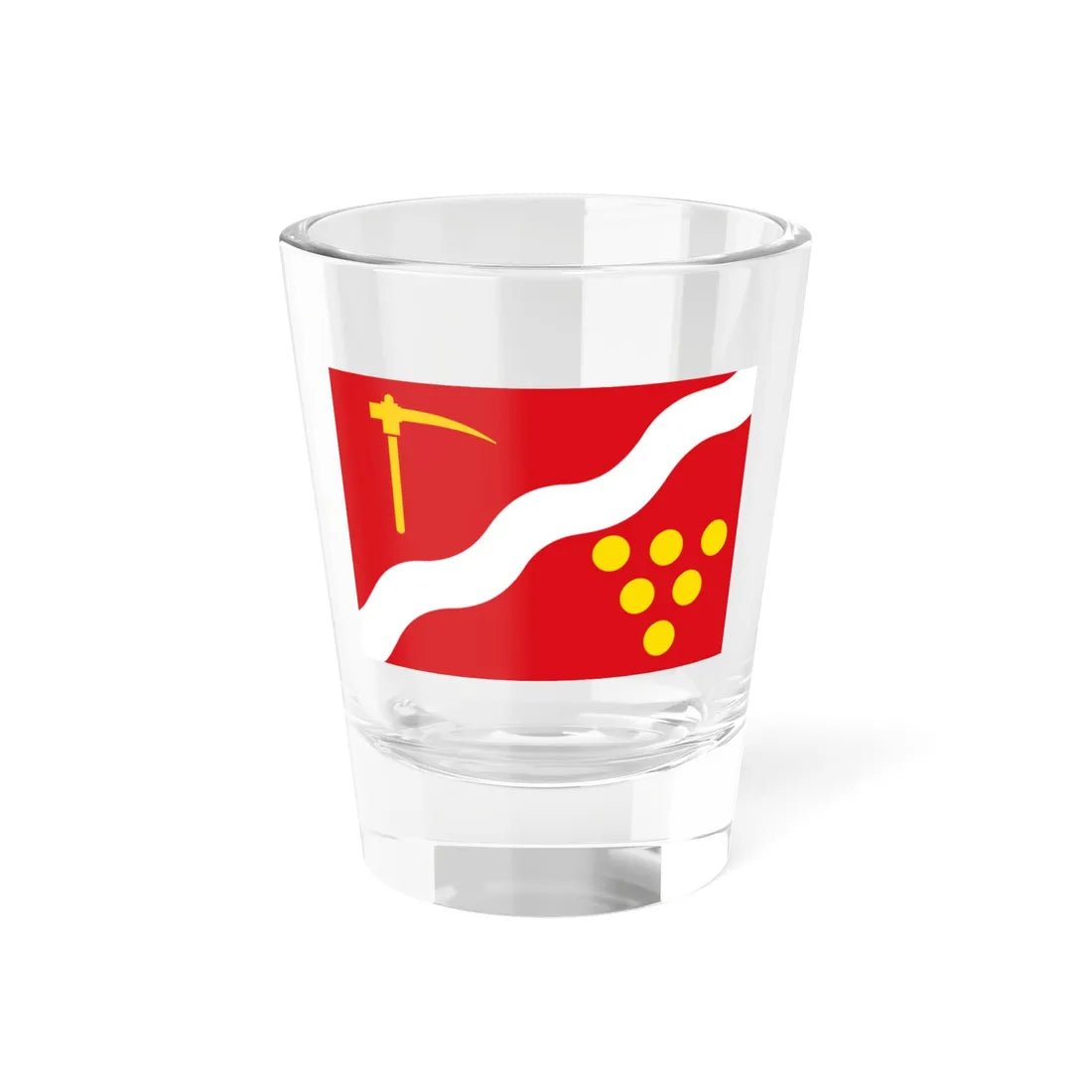 Flémalle vlag (Belgium) Shot Glass 1.5oz 1.5oz - Go Mug Yourself
