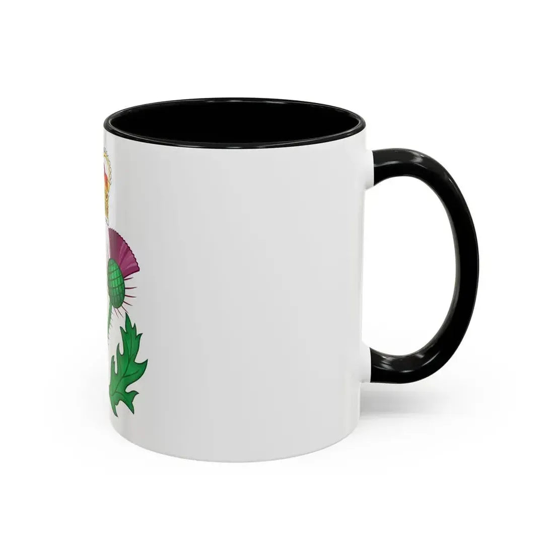 Floral Badge of Great Britain - Accent Coffee Mug - Go Mug Yourself