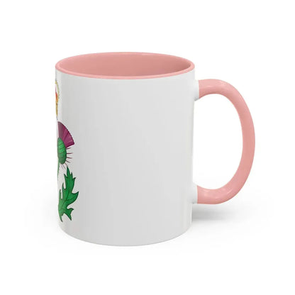 Floral Badge of Great Britain - Accent Coffee Mug - Go Mug Yourself
