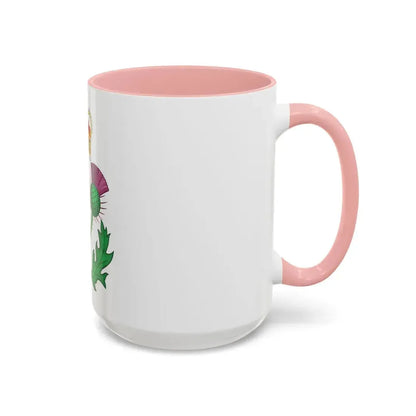Floral Badge of Great Britain - Accent Coffee Mug - Go Mug Yourself