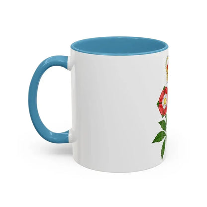 Floral Badge of Great Britain - Accent Coffee Mug - Go Mug Yourself