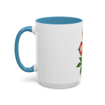 Floral Badge of Great Britain - Accent Coffee Mug - Go Mug Yourself