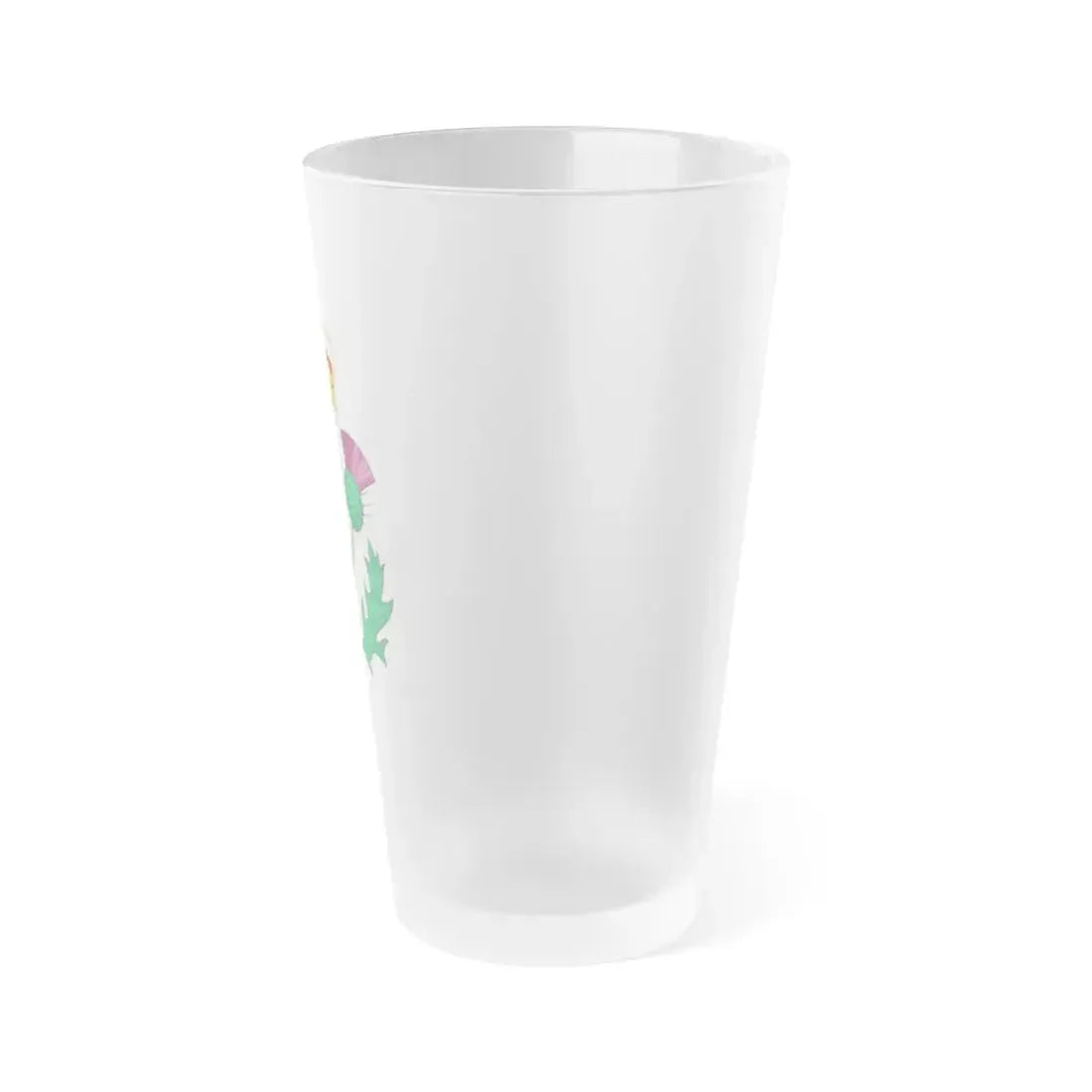 Floral Badge of Great Britain - Frosted Pint Glass 16oz - Go Mug Yourself