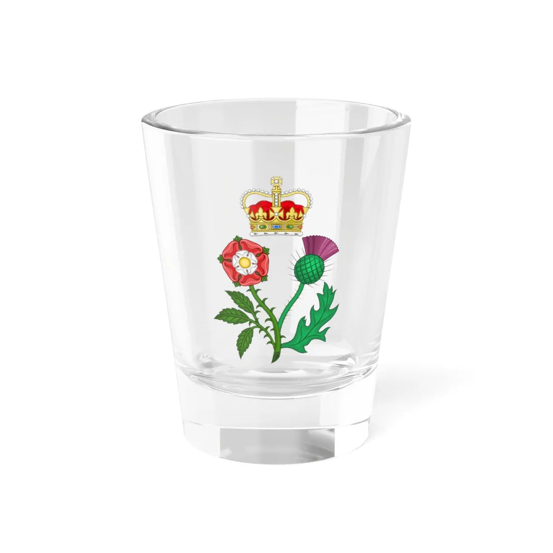 Floral Badge of Great Britain (United Kingdom) (Coat of Arms) Shot Glass 1.5oz 1.5oz - Go Mug Yourself