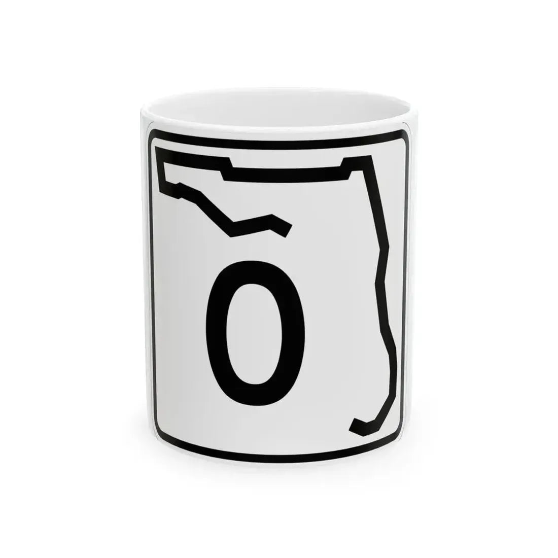 Florida 0 (Florida) (Road Sign) White Coffee Mug 11oz - Go Mug Yourself