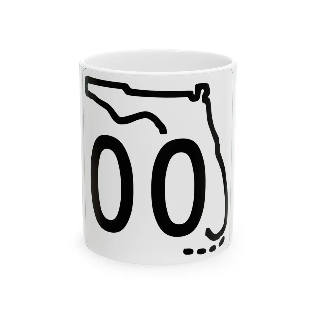 Florida 00 1955 template (Florida) (Road Sign) White Coffee Mug 11oz - Go Mug Yourself