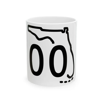 Florida 00 1955 template (Florida) (Road Sign) White Coffee Mug 11oz - Go Mug Yourself