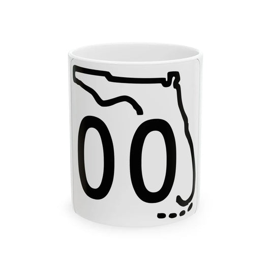 Florida 00 1955 template (Florida) (Road Sign) White Coffee Mug 11oz - Go Mug Yourself