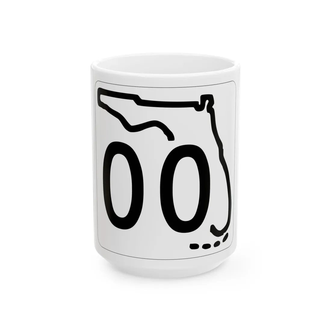 Florida 00 1955 template (Florida) (Road Sign) White Coffee Mug 15oz - Go Mug Yourself