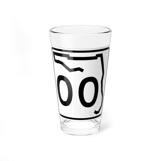 Florida 00 template (Florida) (Road Sign) Pint Glass 16oz 16oz - Go Mug Yourself