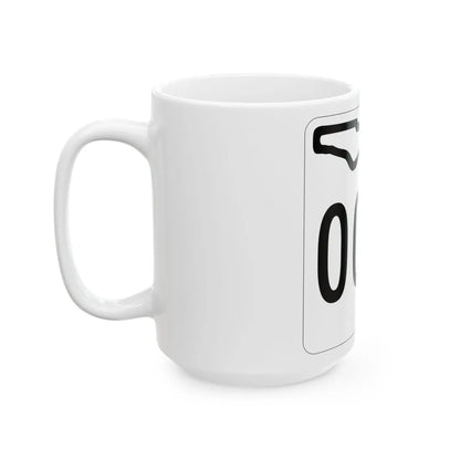 Florida 000 1955 template (Florida) (Road Sign) White Coffee Mug - Go Mug Yourself