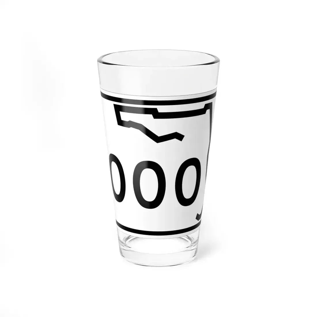Florida 000 template (Florida) (Road Sign) Pint Glass 16oz 16oz - Go Mug Yourself