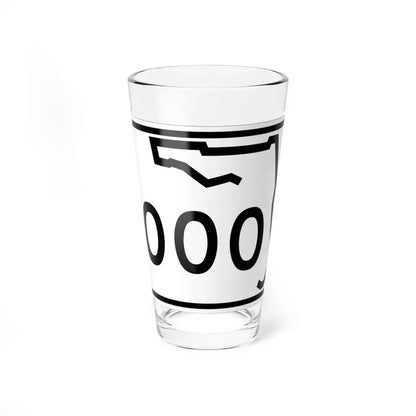 Florida 000 template (Florida) (Road Sign) Pint Glass 16oz 16oz - Go Mug Yourself