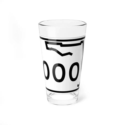 Florida 000 template (Florida) (Road Sign) Pint Glass 16oz 16oz - Go Mug Yourself