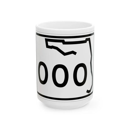 Florida 000 template (Florida) (Road Sign) White Coffee Mug 15oz - Go Mug Yourself