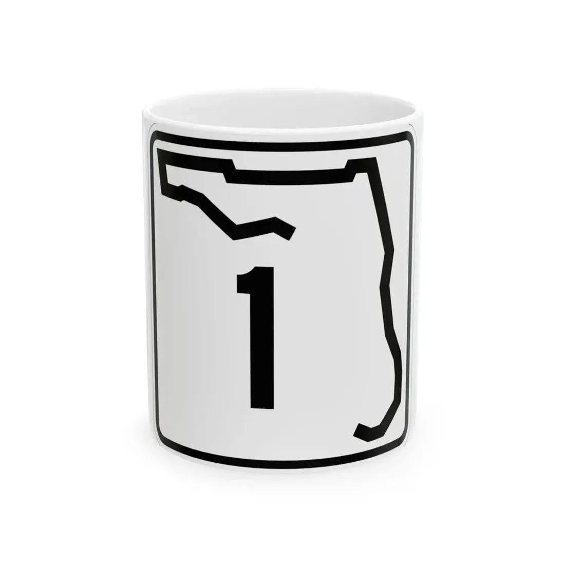 Florida 1 (Florida) (Road Sign) White Coffee Mug 11oz - Go Mug Yourself