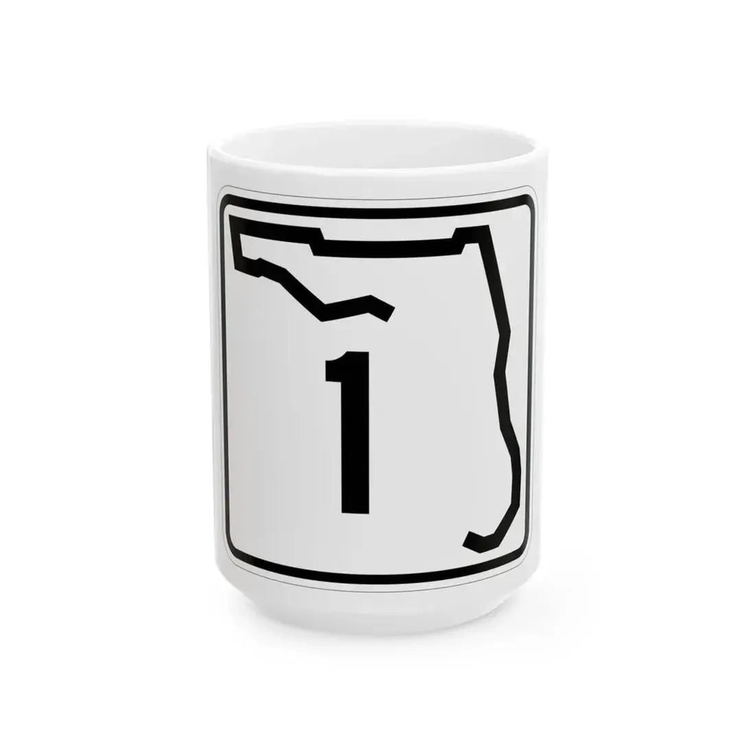 Florida 1 (Florida) (Road Sign) White Coffee Mug 15oz - Go Mug Yourself