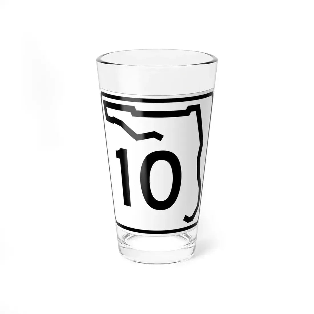 Florida 10 (Florida) (Road Sign) Pint Glass 16oz 16oz - Go Mug Yourself
