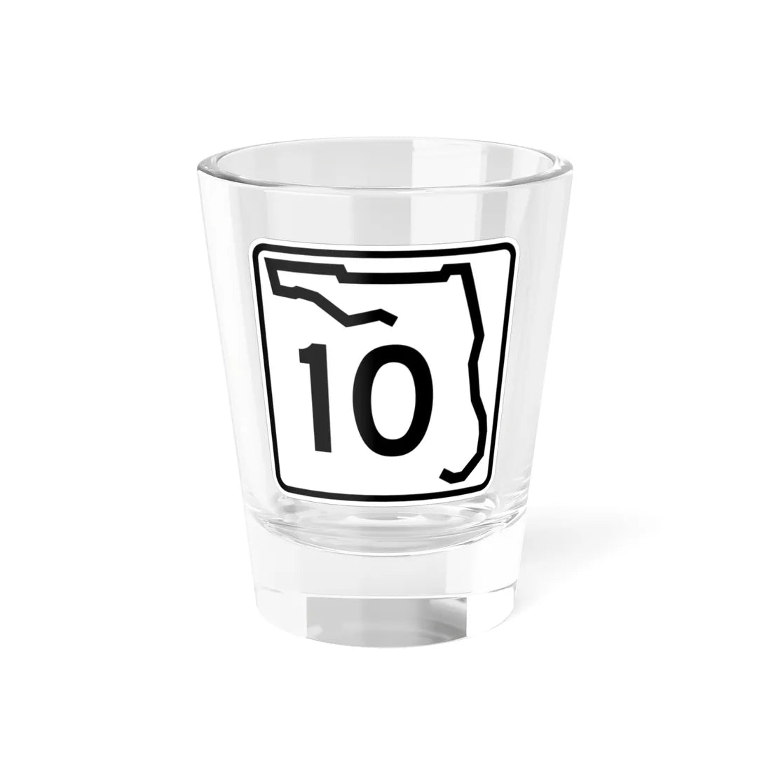 Florida 10 (Florida) (Road Sign) Shot Glass 1.5oz 1.5oz - Go Mug Yourself