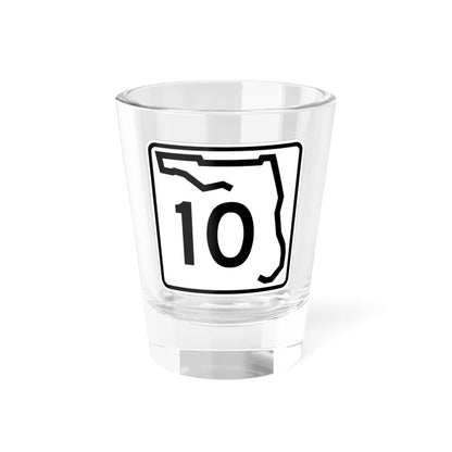 Florida 10 (Florida) (Road Sign) Shot Glass 1.5oz 1.5oz - Go Mug Yourself
