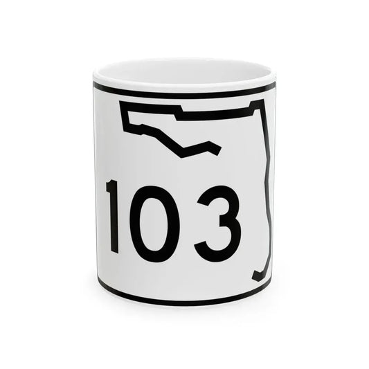 Florida 103 (Florida) (Road Sign) White Coffee Mug 11oz - Go Mug Yourself