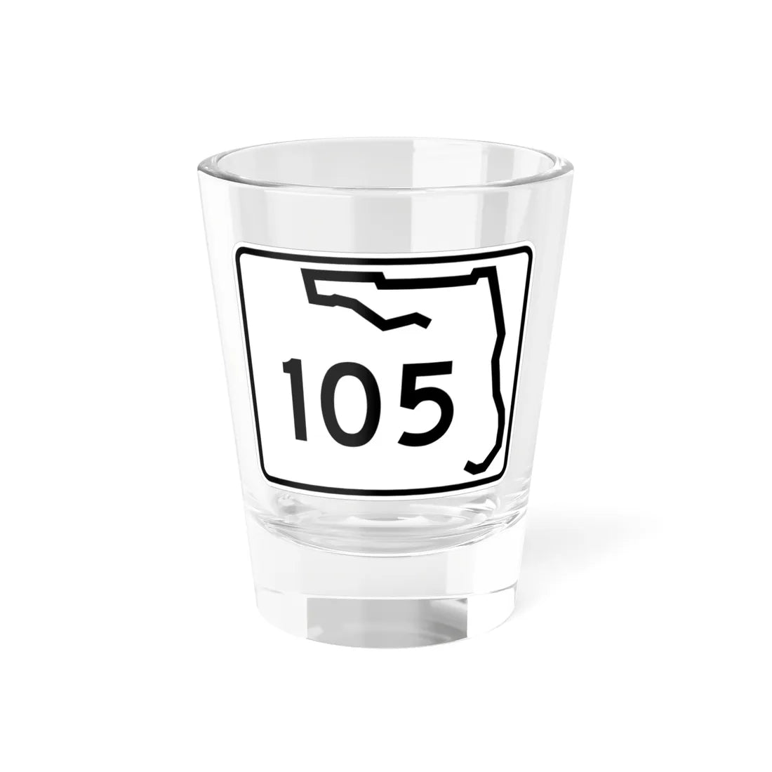Florida 105 (Florida) (Road Sign) Shot Glass 1.5oz 1.5oz - Go Mug Yourself