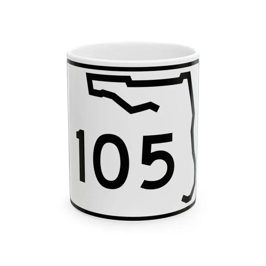 Florida 105 (Florida) (Road Sign) White Coffee Mug 11oz - Go Mug Yourself